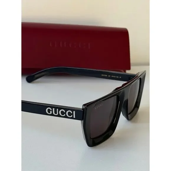 NEW Gucci GG1723S Black Flat Top Unisex Sunglasses - Picture 13 of 13